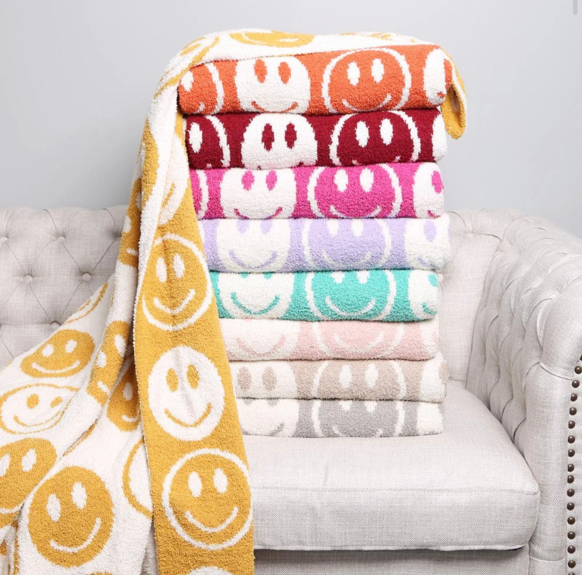 Smiley Face Cozy Throw