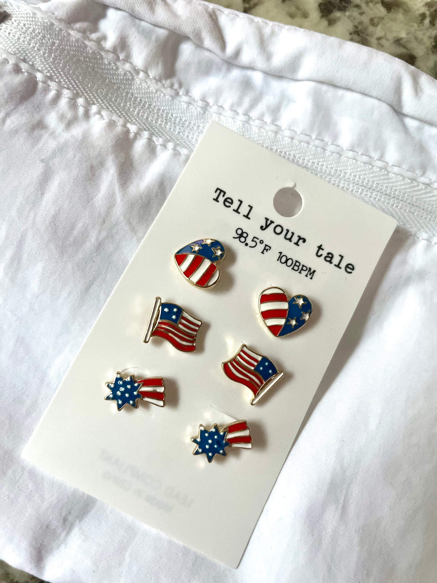 Stars & Stripes Stud Earrings