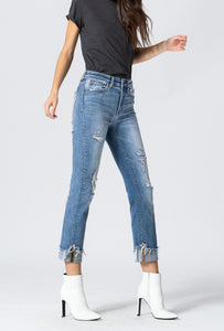 The Donna High Rise Cuffed Jean