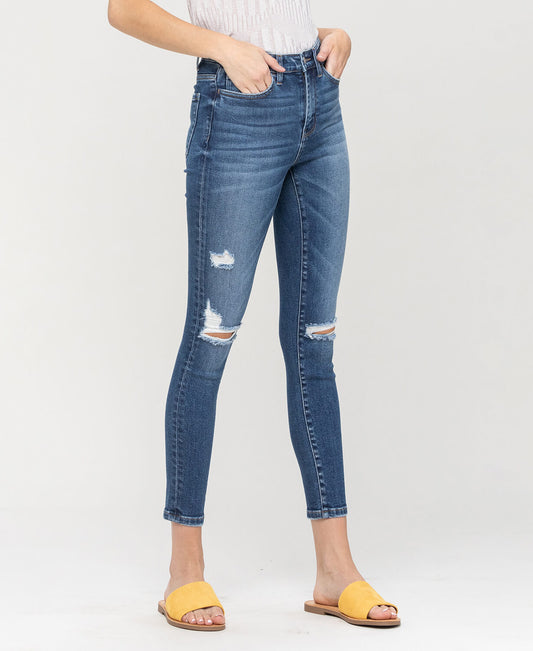 BT High Rise Distressed Ankle Skinny