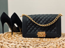 Load image into Gallery viewer, Matte Black Quilted Bag