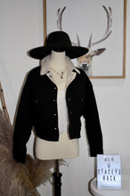 Load image into Gallery viewer, The Rider Crop Jacket with Sherpa Lining