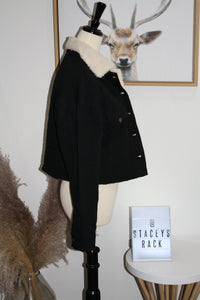 The Rider Crop Jacket with Sherpa Lining